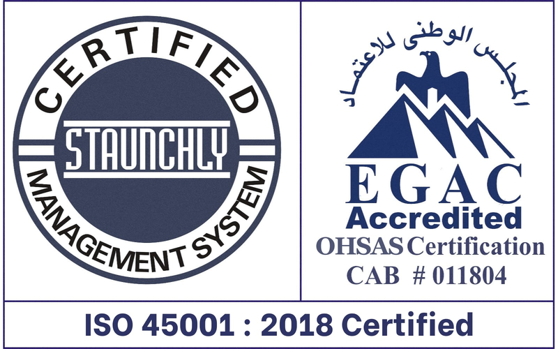 ISO 45001:2018 Certified, EGAC Accredited